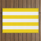 Cabana Yellow Vacation Stripe Outdoor Rug Gallery Image 1