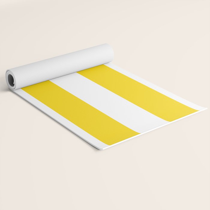 Cabana Yellow Vacation Stripe Yoga Mat Gallery Image 2