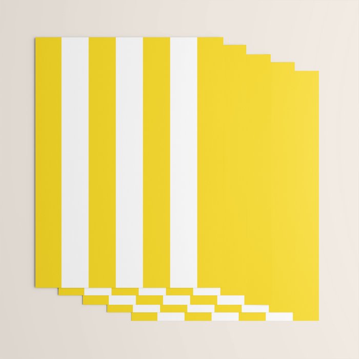 Cabana Yellow Vacation Stripe Wrapping Paper Gallery Image 3