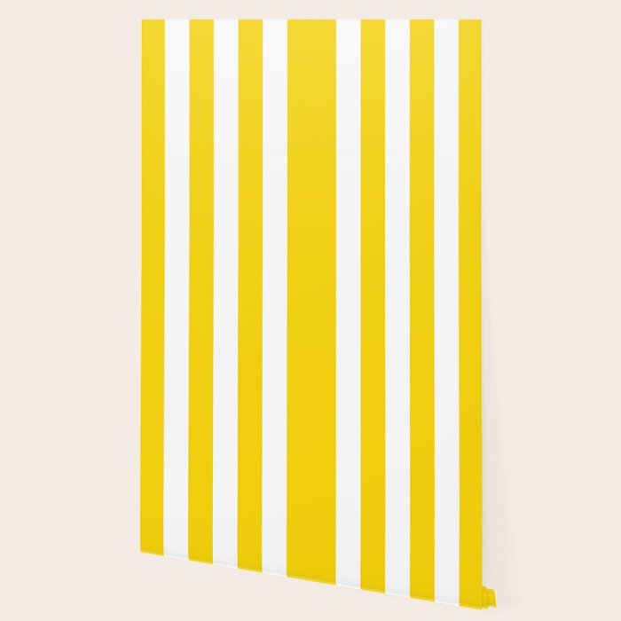 Cabana Yellow Vacation Stripe Wallpaper Gallery Image 2