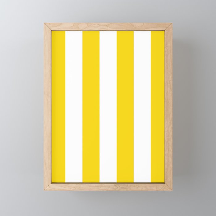 Cabana Yellow Vacation Stripe Mini Art Print Gallery Image 1