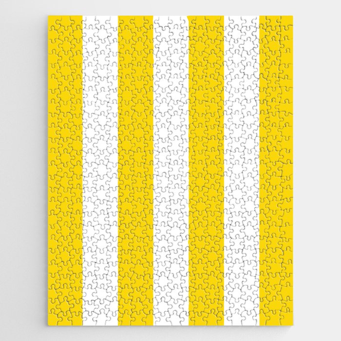 Cabana Yellow Vacation Stripe Jigsaw Puzzle Gallery Image 1