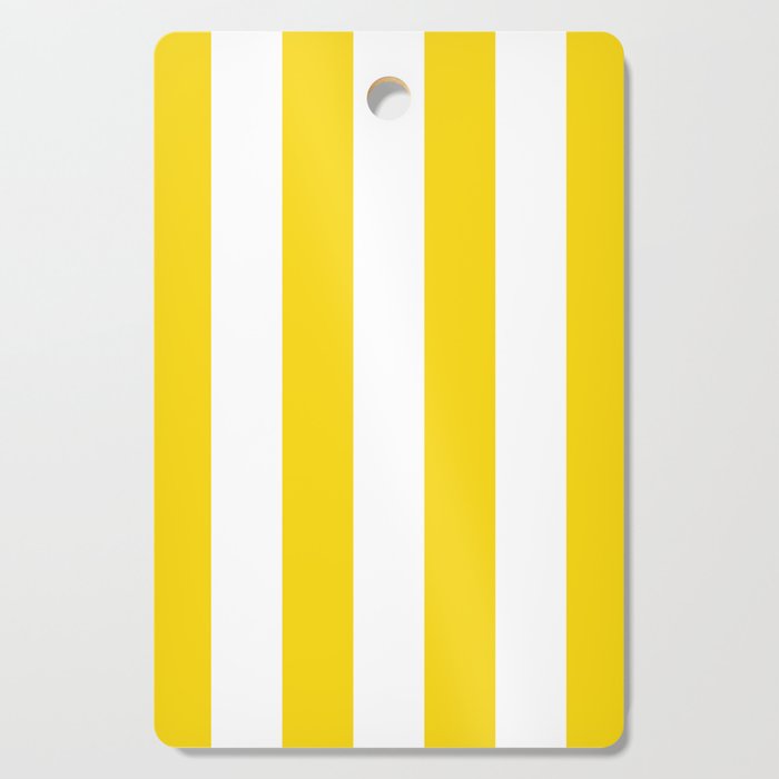 Cabana Yellow Vacation Stripe Cutting Board Gallery Image 1