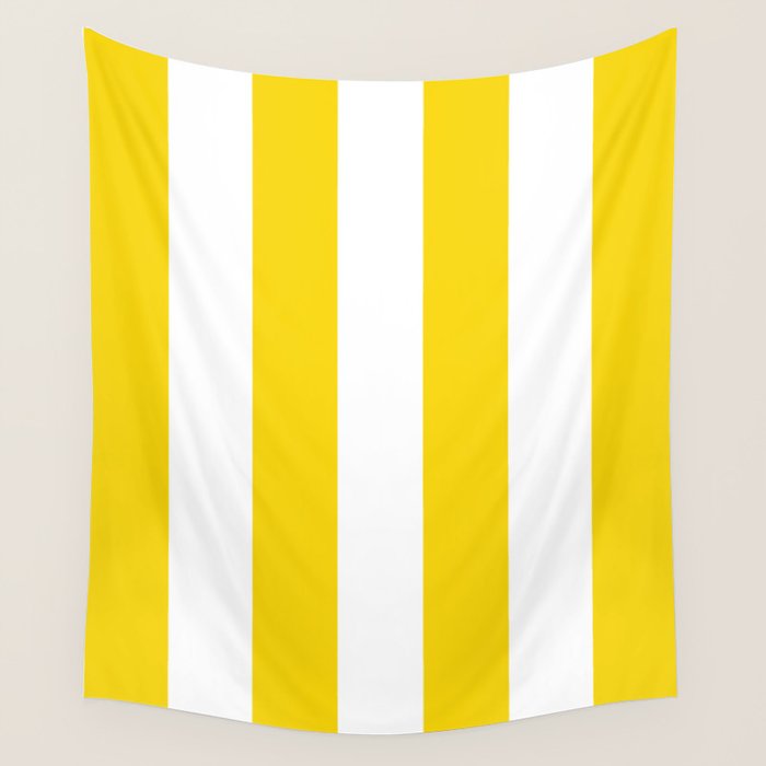 Cabana Yellow Vacation Stripe Wall Tapestry Gallery Image 1