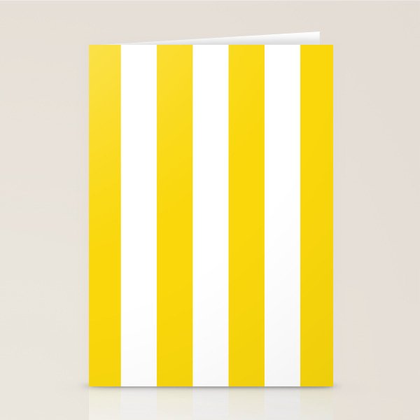 Cabana Yellow Vacation Stripe Stationery Card Gallery Image 1