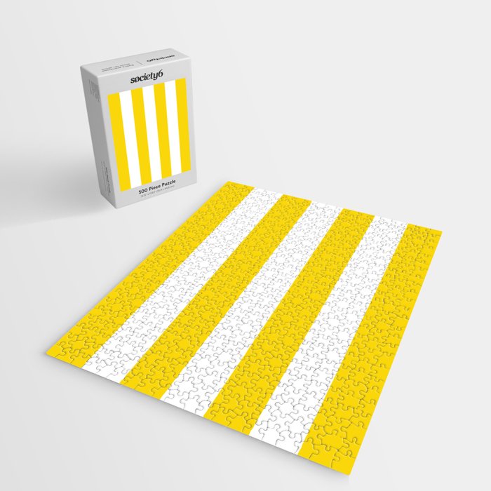 Cabana Yellow Vacation Stripe Jigsaw Puzzle Gallery Image 2