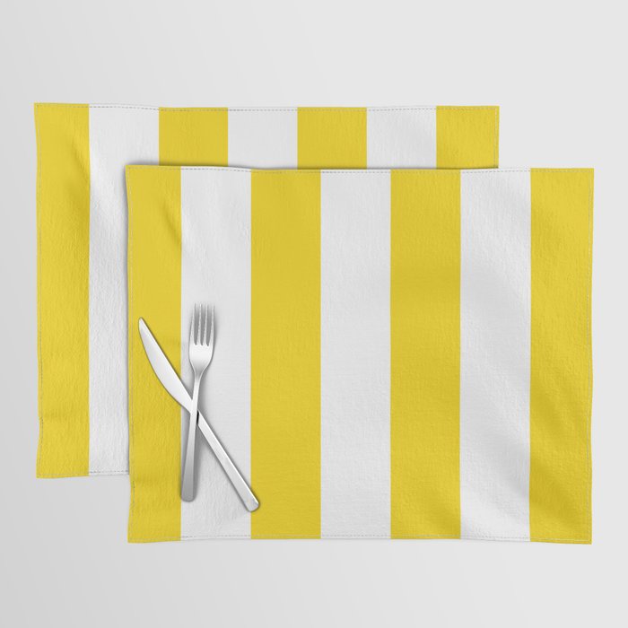 Cabana Yellow Vacation Stripe Placemat Gallery Image 1