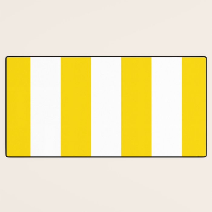Cabana Yellow Vacation Stripe Desk Mat Gallery Image 3