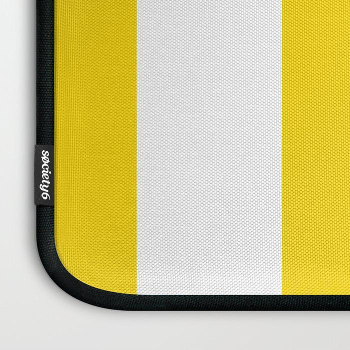Cabana Yellow Vacation Stripe Laptop Sleeve Gallery Image 3