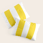 Cabana Yellow Vacation Stripe Pillow Sham Gallery Image 3