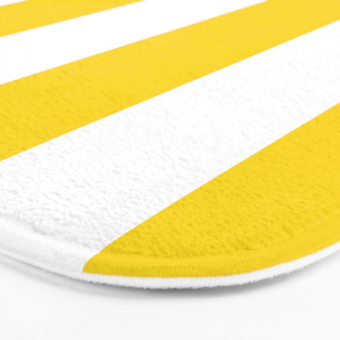 Cabana Yellow Vacation Stripe Bath Mat Gallery Image 3