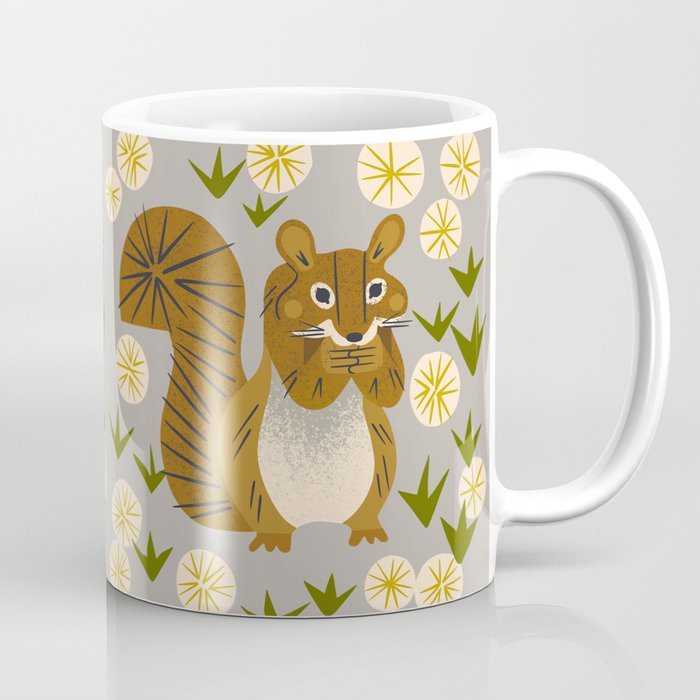 Squirrel and Dandelions Coffee Mug Gallery Image 1