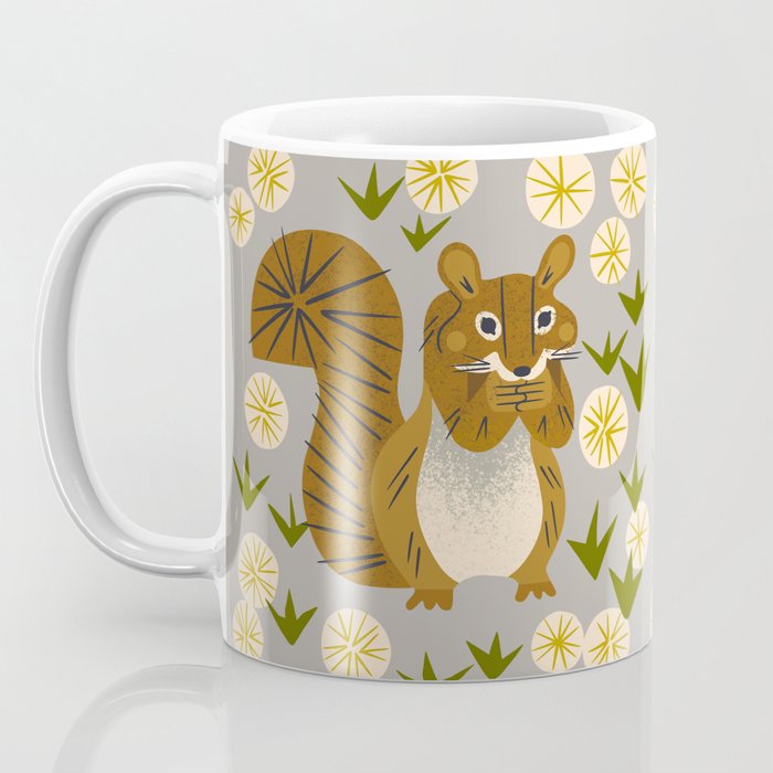 Squirrel and Dandelions Coffee Mug Gallery Image 3