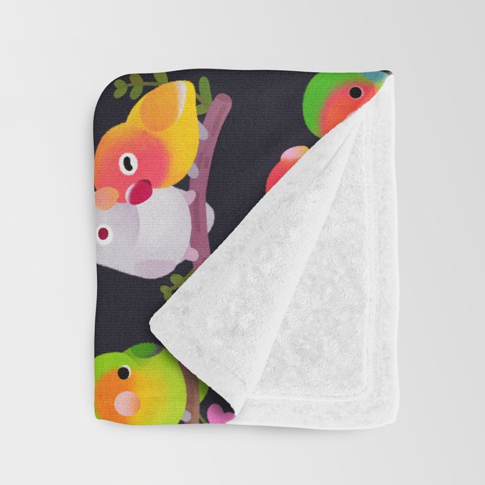 Lovebird - dark Throw Blanket Gallery Image 3