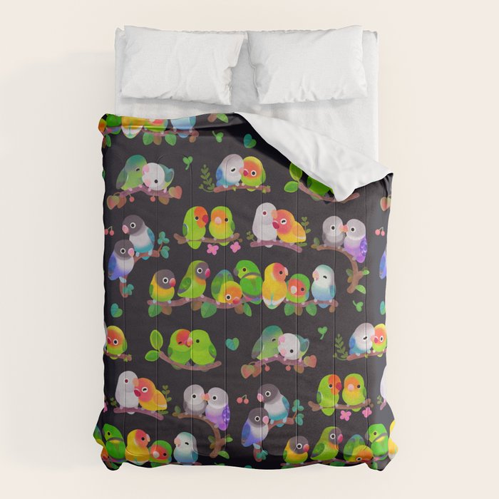 Lovebird - dark Comforter Gallery Image 6