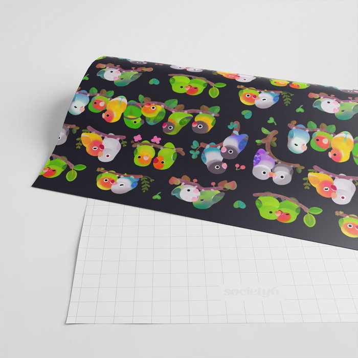 Lovebird - dark Wrapping Paper Gallery Image 2