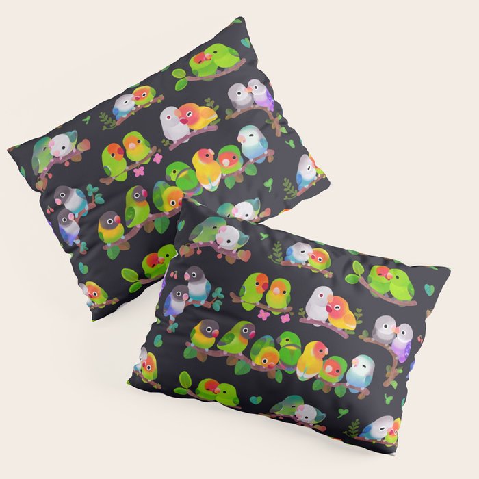 Lovebird - dark Pillow Sham Gallery Image 3