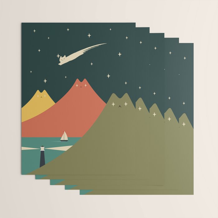 Cat Landscape 130 Wrapping Paper Gallery Image 3