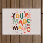 You Are Made Of Magic - colorful letters Outdoor Rug Gallery Image 1