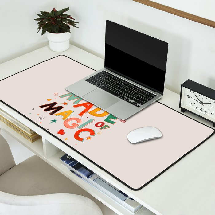 You Are Made Of Magic - colorful letters Desk Mat Gallery Image 2