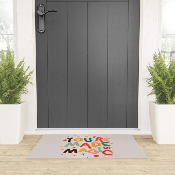 You Are Made Of Magic - colorful letters Welcome Mat Gallery Image 3