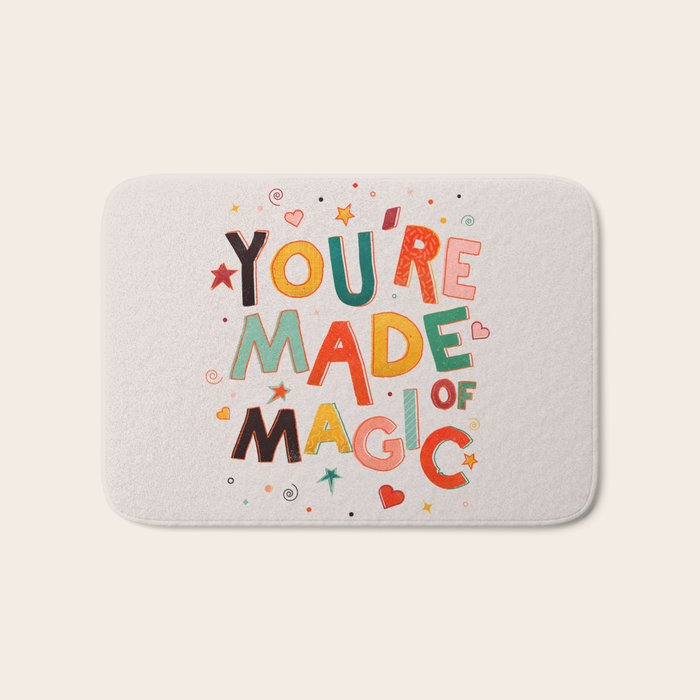 You Are Made Of Magic - colorful letters Bath Mat Gallery Image 1