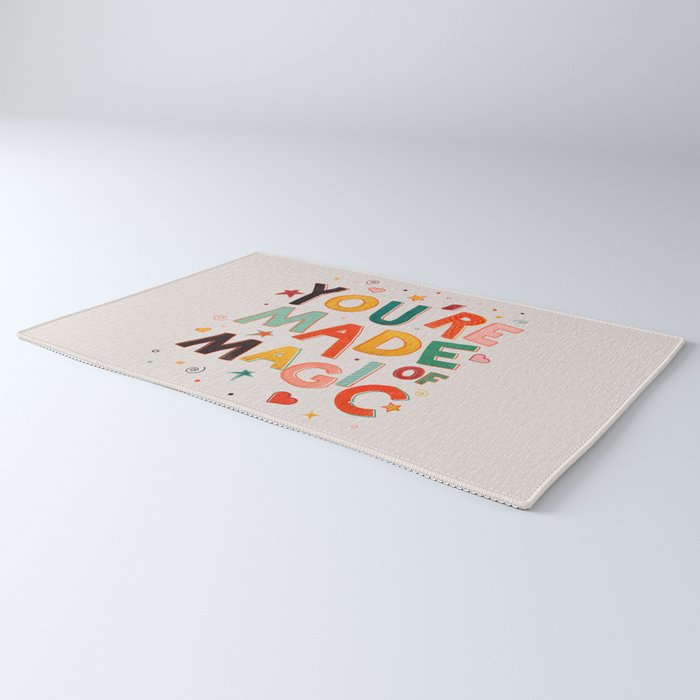 You Are Made Of Magic - colorful letters Rug Gallery Image 3