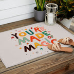 You Are Made Of Magic - colorful letters Outdoor Rug Gallery Image 2