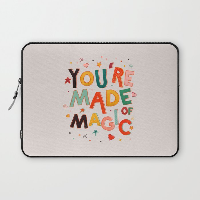 You Are Made Of Magic - colorful letters Laptop Sleeve Gallery Image 1