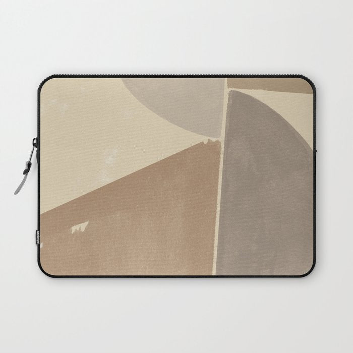 Organic Neutral Tones Shapes Laptop Sleeve Gallery Image 1
