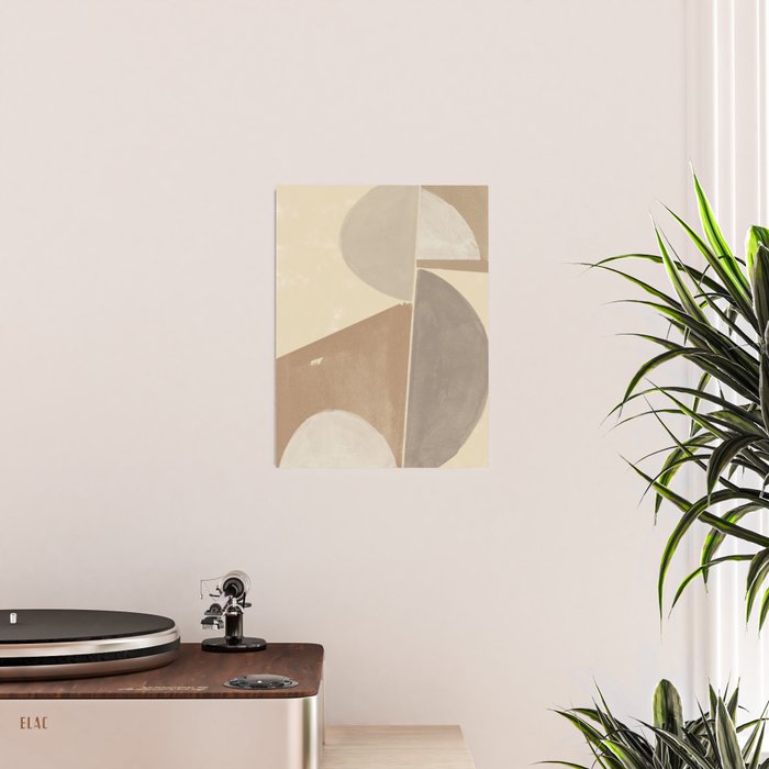 Organic Neutral Tones Shapes Poster Gallery Image 2