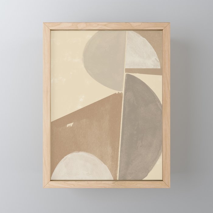 Organic Neutral Tones Shapes Mini Art Print Gallery Image 1
