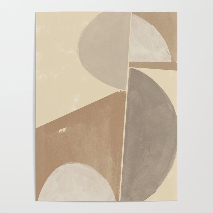 Organic Neutral Tones Shapes Poster Gallery Image 1