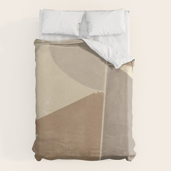 Organic Neutral Tones Shapes Duvet Cover Gallery Image 6