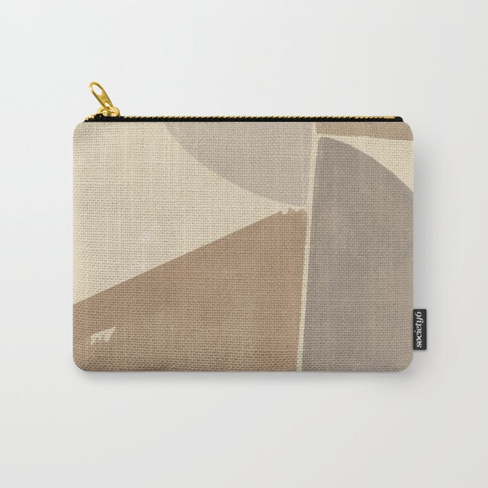 Organic Neutral Tones Shapes Carry All Pouch Gallery Image 1