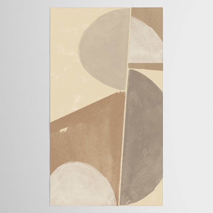 Organic Neutral Tones Shapes Tablecloth Gallery Image 2