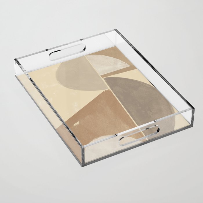 Organic Neutral Tones Shapes Acrylic Tray Gallery Image 1