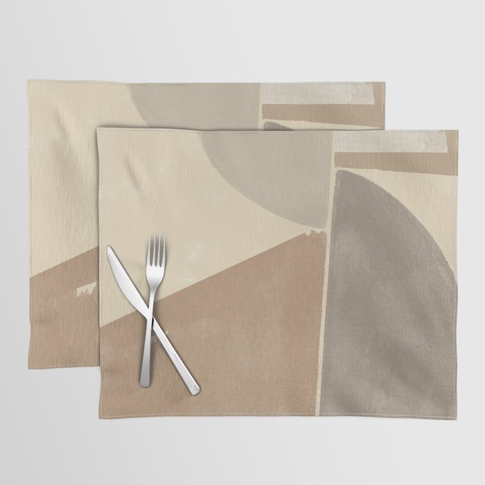 Organic Neutral Tones Shapes Placemat Gallery Image 1