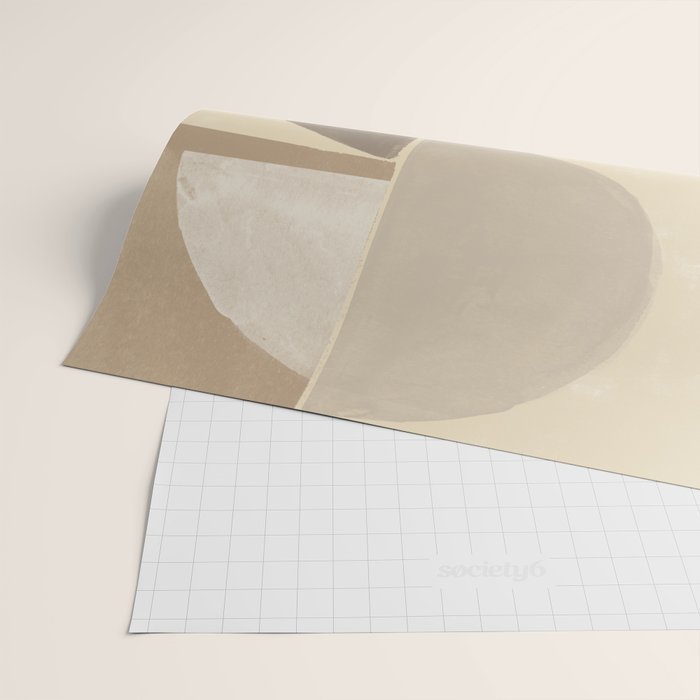 Organic Neutral Tones Shapes Wrapping Paper Gallery Image 2