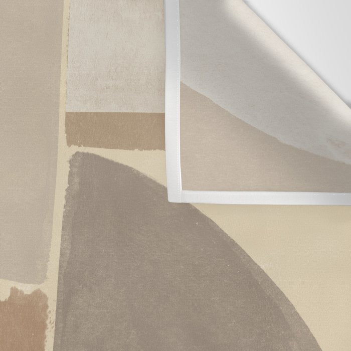 Organic Neutral Tones Shapes Wall Tapestry Gallery Image 3