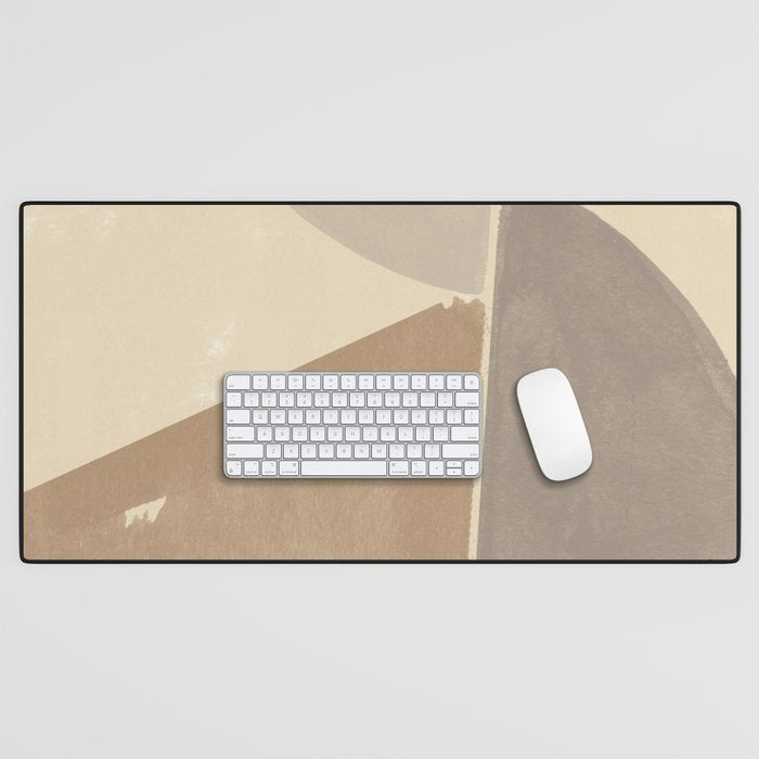 Organic Neutral Tones Shapes Desk Mat Gallery Image 1