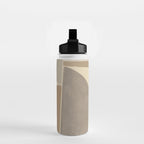 Organic Neutral Tones Shapes Water Bottle Gallery Image 2
