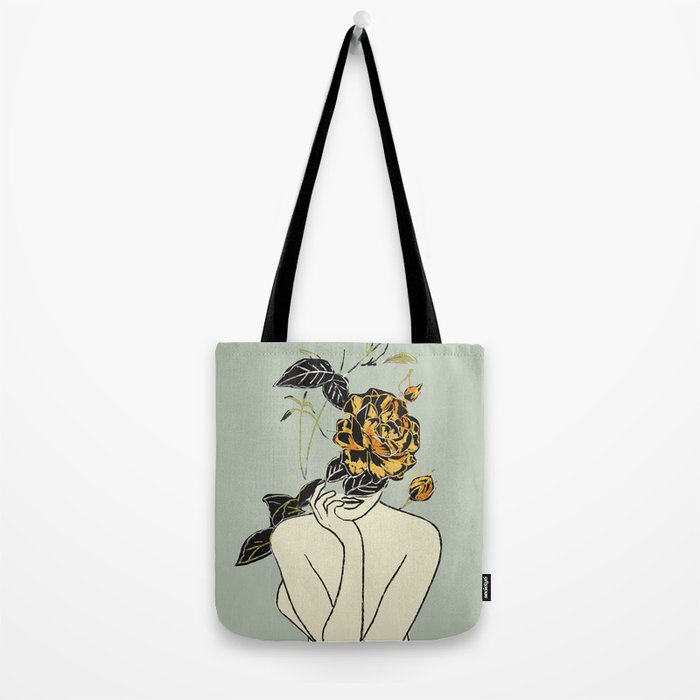 Rose Line Art  Tote Bag Gallery Image 2