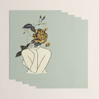 Rose Line Art  Wrapping Paper Gallery Image 3