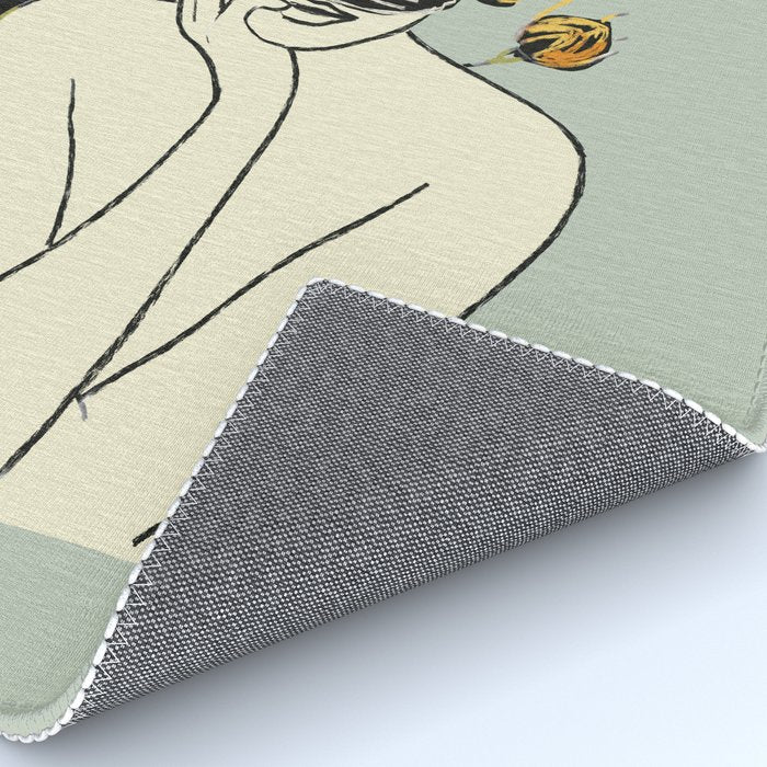 Rose Line Art  Rug Gallery Image 4