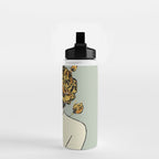 Rose Line Art  Water Bottle Gallery Image 2