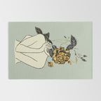 Rose Line Art  Rug Gallery Image 2