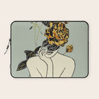 Rose Line Art  Laptop Sleeve Gallery Image 1
