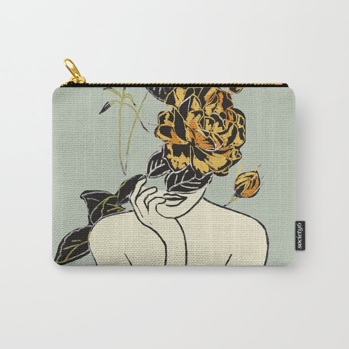 Rose Line Art  Carry All Pouch Gallery Image 1