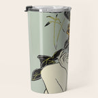 Rose Line Art  Travel Mug Gallery Image 3